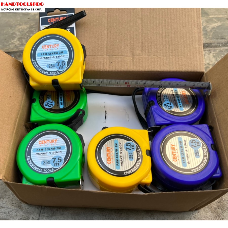 Thước cuộn in hai mặt  7.5m x25mm CENTURY PAM-CEN7M-2M PROFESSIONAL TOOL