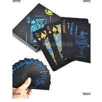 Sale 69% Bộ bài Poker 55 lá bằng nhựa PVC chống nước màu đen & vàng,  Giá gốc 63000đ- 20F24