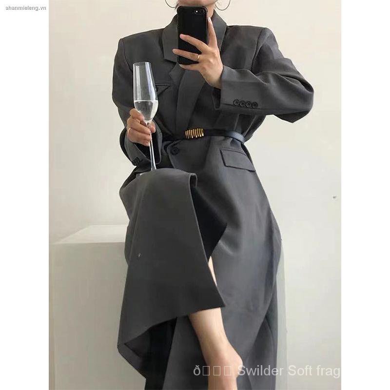 Áo khoác dáng dài qua gối thời trang mùa thu Hàn Quốc mới chất lượng cao 2021 nRrT | BigBuy360 - bigbuy360.vn