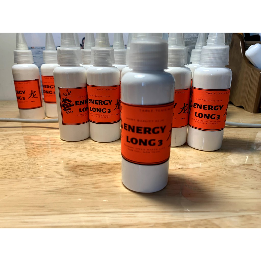 Keo dán mặt vợt bóng bàn (keo sữa) Energy long 3 120ml cho bóng bàn [chống co mặt, dễ tẩy keo, cực dễ dùng, không vón]