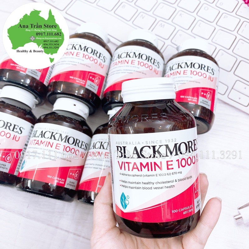 Vitamin E Blackmore úc 1000/ hộp 100 viên