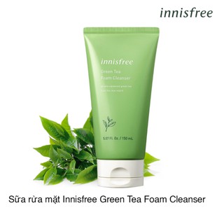 [Mẫu Mới]Sữa Rửa Mặt Trà Xanh Innisfree Green Tea Cleansing Foam 150ml