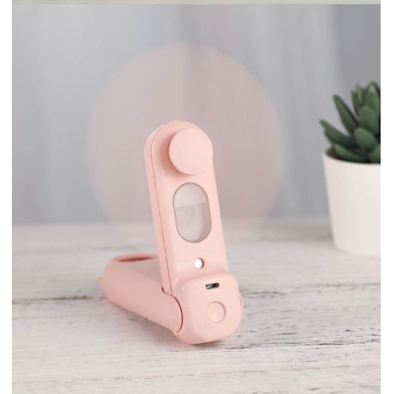 Quạt mini cầm tay sạc pin có chế độ phun sương gấp gọn Mini Tích Điện Tạo Độ Ẩm 2 in 1 nhỏ gọn | BigBuy360 - bigbuy360.vn