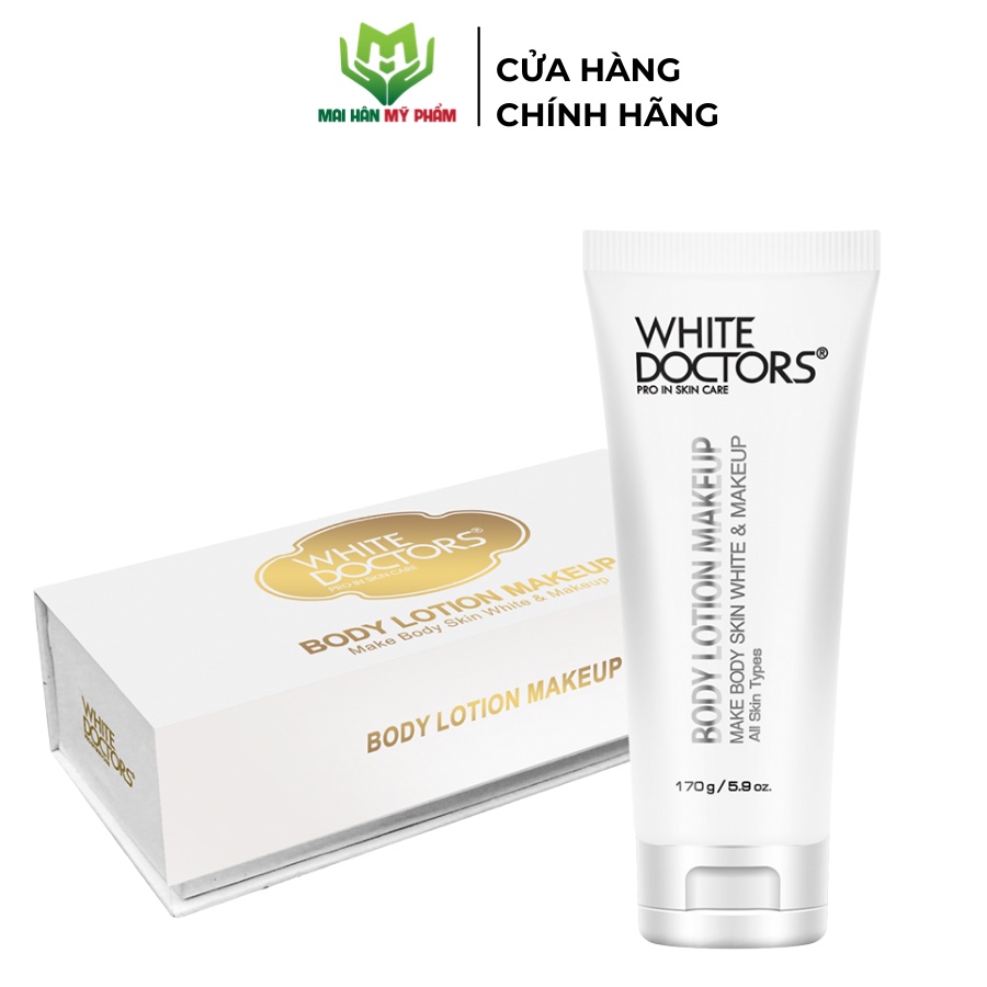 Kem dưỡng thể chống nắng trang điểm, trắng da White Doctors Body Lotion Makeup 170g