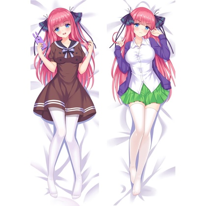 Vỏ Gối Ôm Toàn Thân In Hình Anime The Quintuplets Nakano Nino Dakimakura Nhật Bản