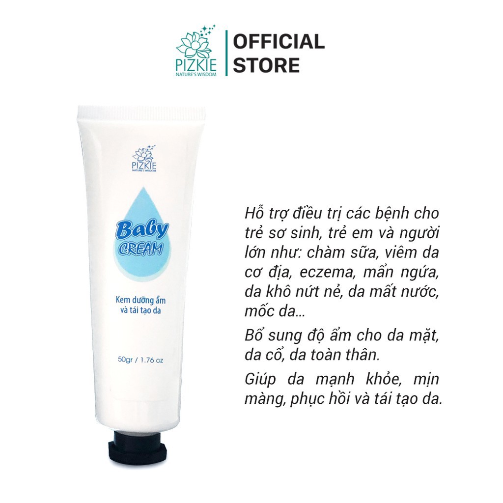 PIZKIE BABY CREAM Kem Dưỡng Ẩm Giảm Nứt, Nẻ