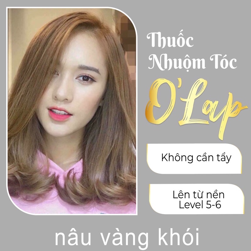 Thuốc nhuộm tóc nâu vàng ánh khói không tẩy tại nhà chính hãng OLAP OL11