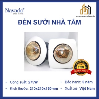 Đèn sưởi âm trần navado 1 bóng sản xuất tại việt nam | bảo hành chính hãng