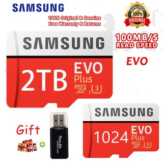 Thẻ Nhớ Samsung EVO 512GB 1TB 2TB Class10 2TB TF / SD Thẻ Nhớ Tốc Độ Cao Tương Thích Điện Thoại Di Động Giám Sát Camera Máy Tính
