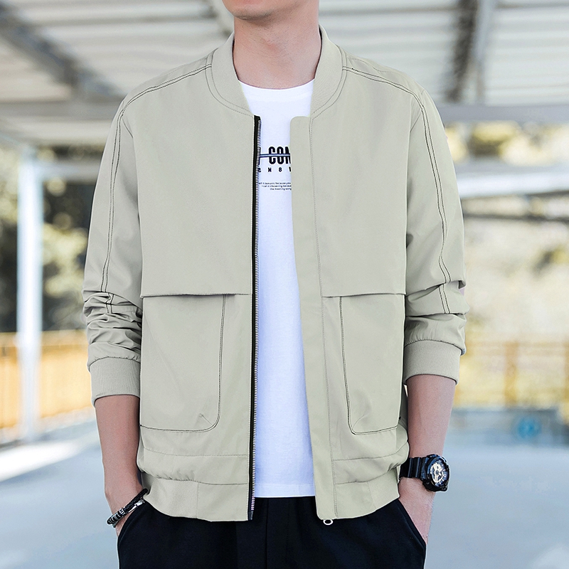 Men Jacket Fashion Collar Baseball Culture Korean Casual Youth Bomber jackets J168 | BigBuy360 - bigbuy360.vn