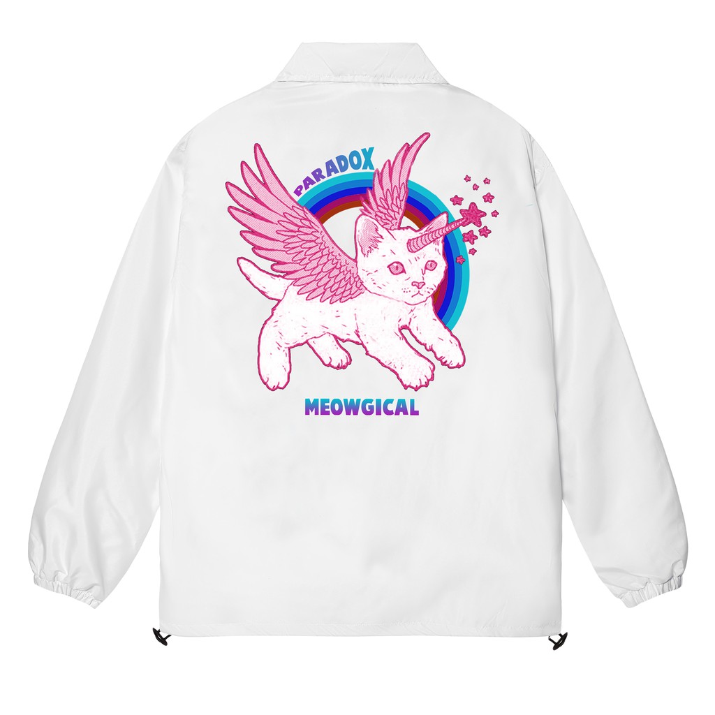 Áo khoác dù Paradox MEOWGICAL OVER-PRINTED JACKET (White)