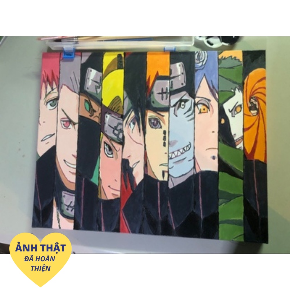 Tranh sơn dầu số hoá có khung LIM Art - Tranh tô màu theo số Naruto