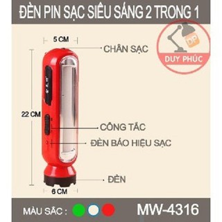 Đèn Pin Sạc Siêu Sáng 2 in 1