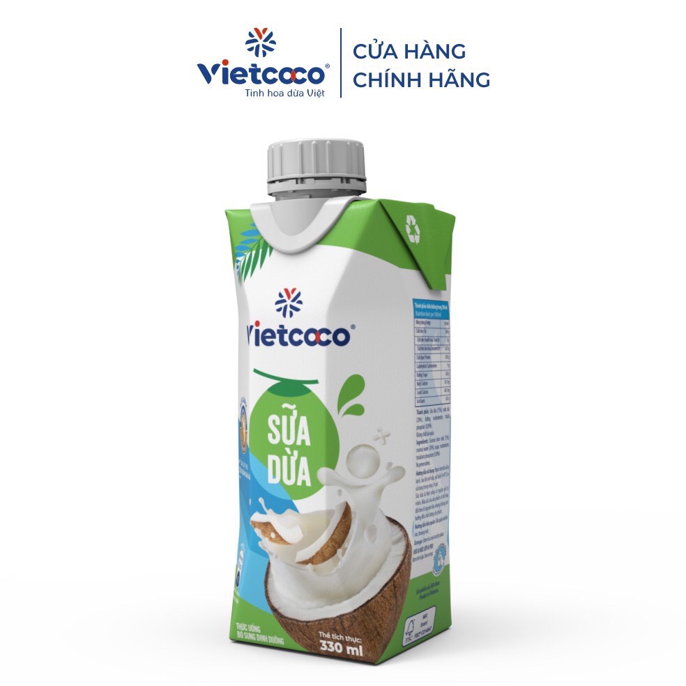 Combo 2 hộp sữa dừa UHT Vietcoco - hộp 330ml