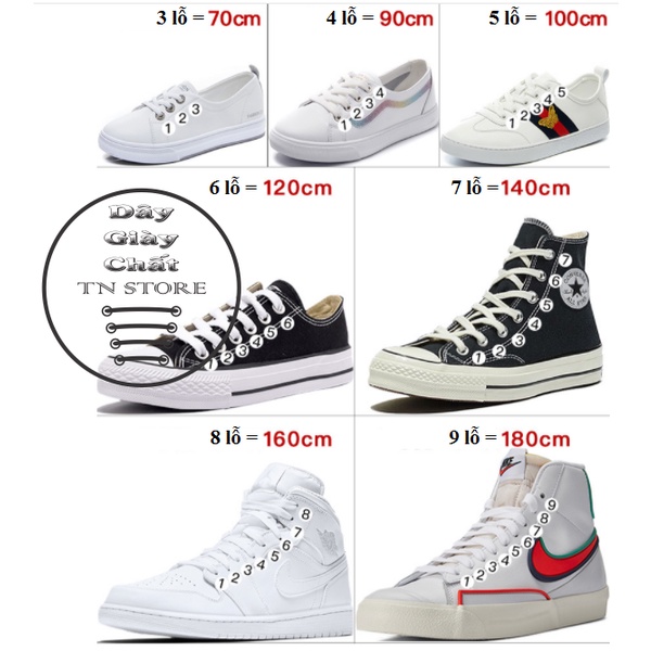 Dây giày dẹt, dây giày sneaker nhiefu màu kích thước 120-160CM [ Bán theo cặp ]