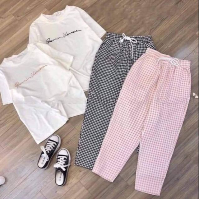 Bộ quần kẻ ca rô