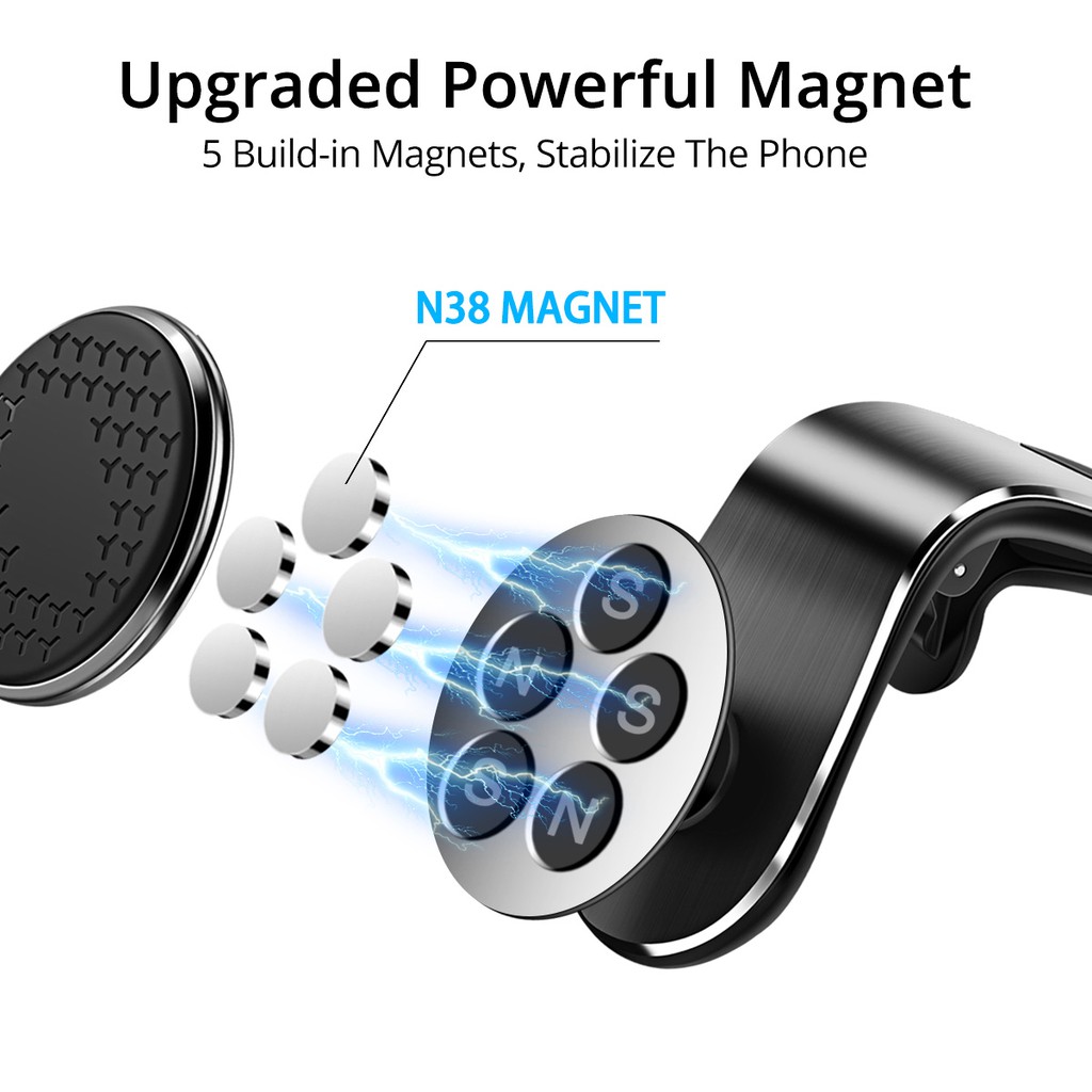 Giá đỡ điện thoại Ankndo từ tính gắn lỗ thông gió xe hơi cho Huawei