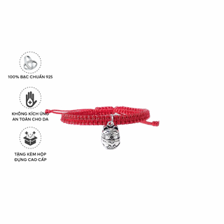 Lắc Tay Blue Peach Lucky Shironeko Rope Red LT300