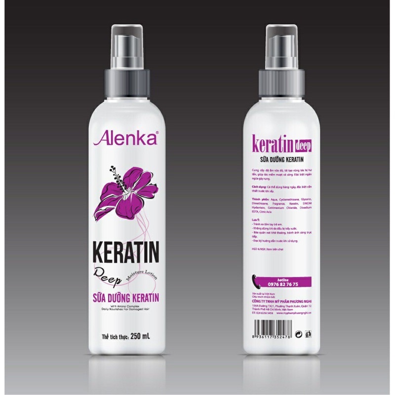 XỊT DƯỠNG TÓC ALENKA KERATIN 250ML