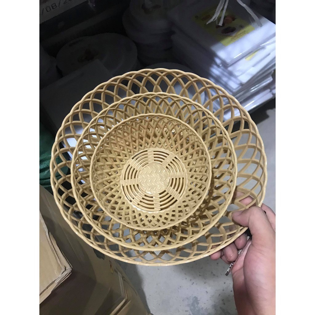 RỔ Gỉa Mây Tre Đan Tiện Lợi bền đẹp