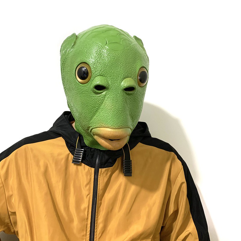 [Hàng có sẵn + Ship Hỏa Tốc] Mặt nạ đầu cá xanh hóa trang halloween vui nhộn hot trend, mặt nạ cosplay halloween