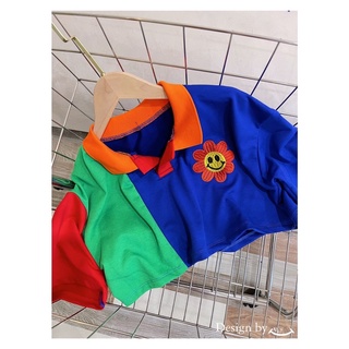 Áo Croptop Polo Phối Màu