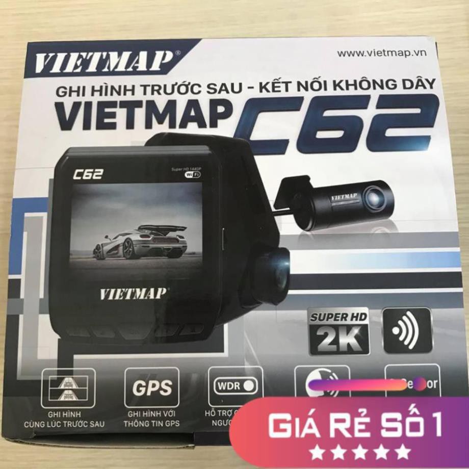 Camera hành trình ghi hình trước và sau Vietmap C62 GPS/WIFI/ADAS l