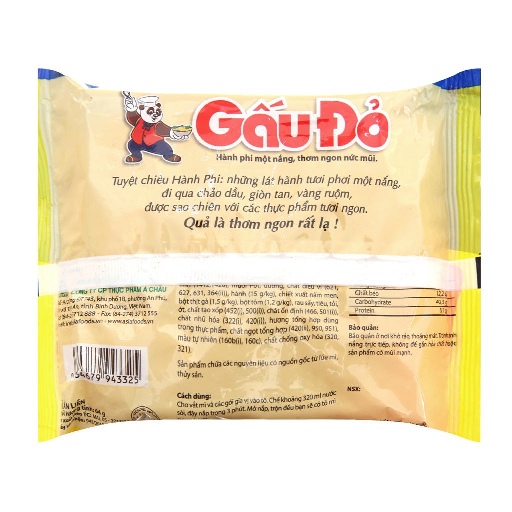 mì gấu đỏ tôm gà 64g 1 block 5 gói | BigBuy360 - bigbuy360.vn