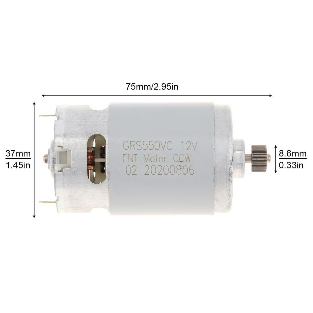 Động Cơ DC 12V Kèm Hộp Số Mô Men Xoắn Cho Tua Vít 23000RPM
