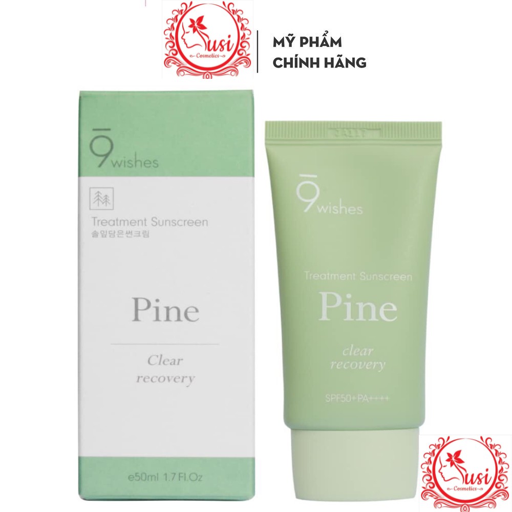 Kem Chống Nắng 9WISHES Thanh Lọc Và Phục Hồi Da 9 WISHES PINE TREATMENT SUNSCREEN 50ml