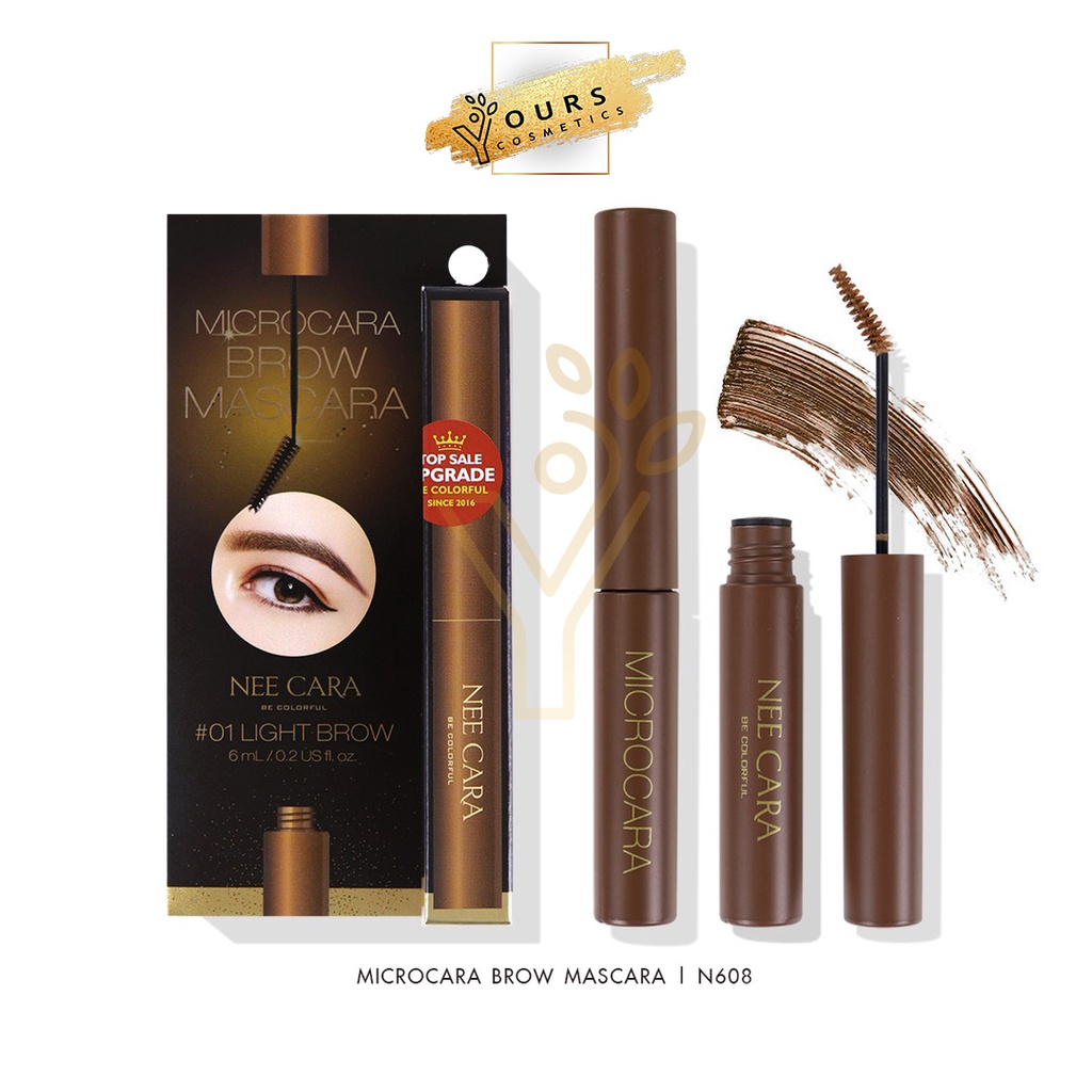 Mascara Chân Mày Nee Cara Microcara Brow N608 - Chuốt Chân Mày Nee Cara Kháng Nước Lâu Trôi