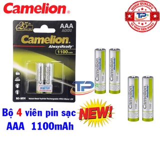 Bộ 4 Pin Sạc AAA (3A) Camelion LockBox Rechargeable Accu / AlwaysReady 1100mAh - 1.2V