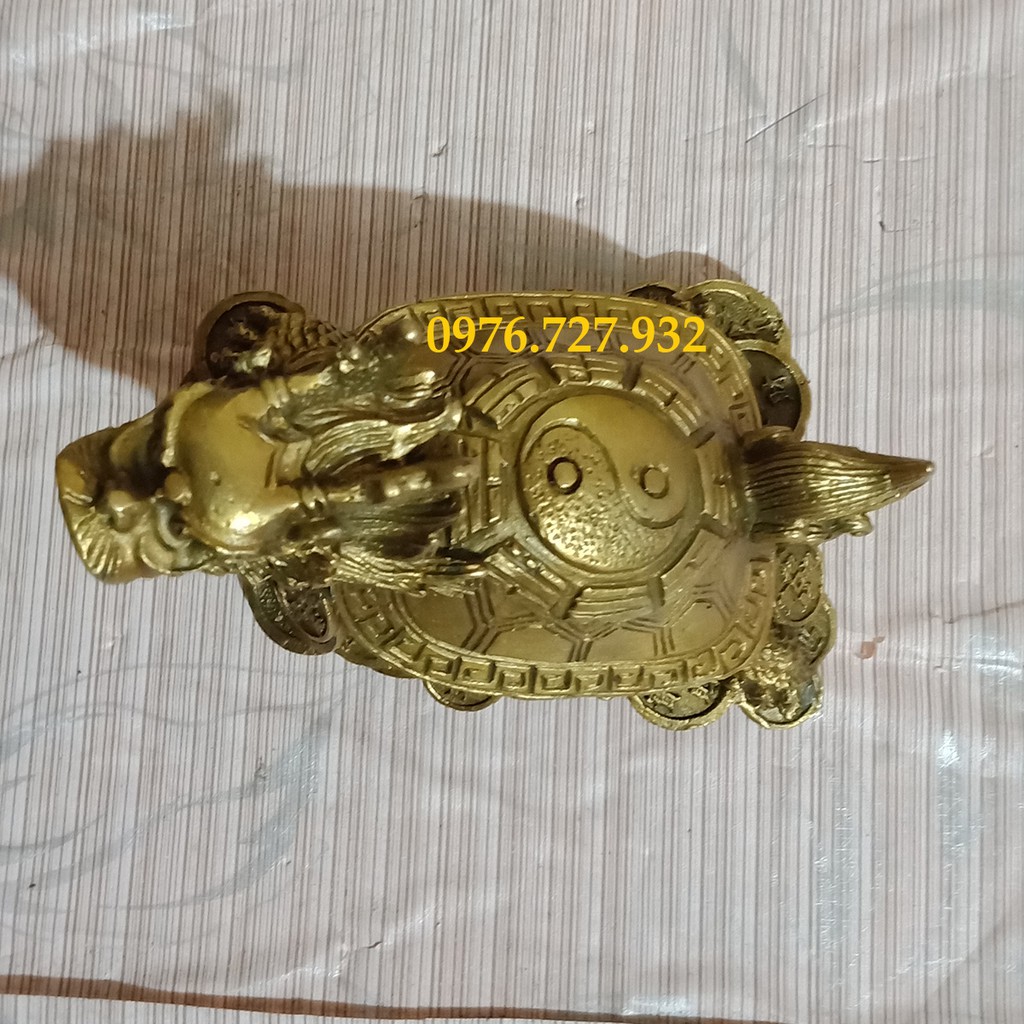 rùa đầu rồng bàng đồng dài 12cm, long quy lưng bát quái, giá long quy bằng đồng | BigBuy360 - bigbuy360.vn