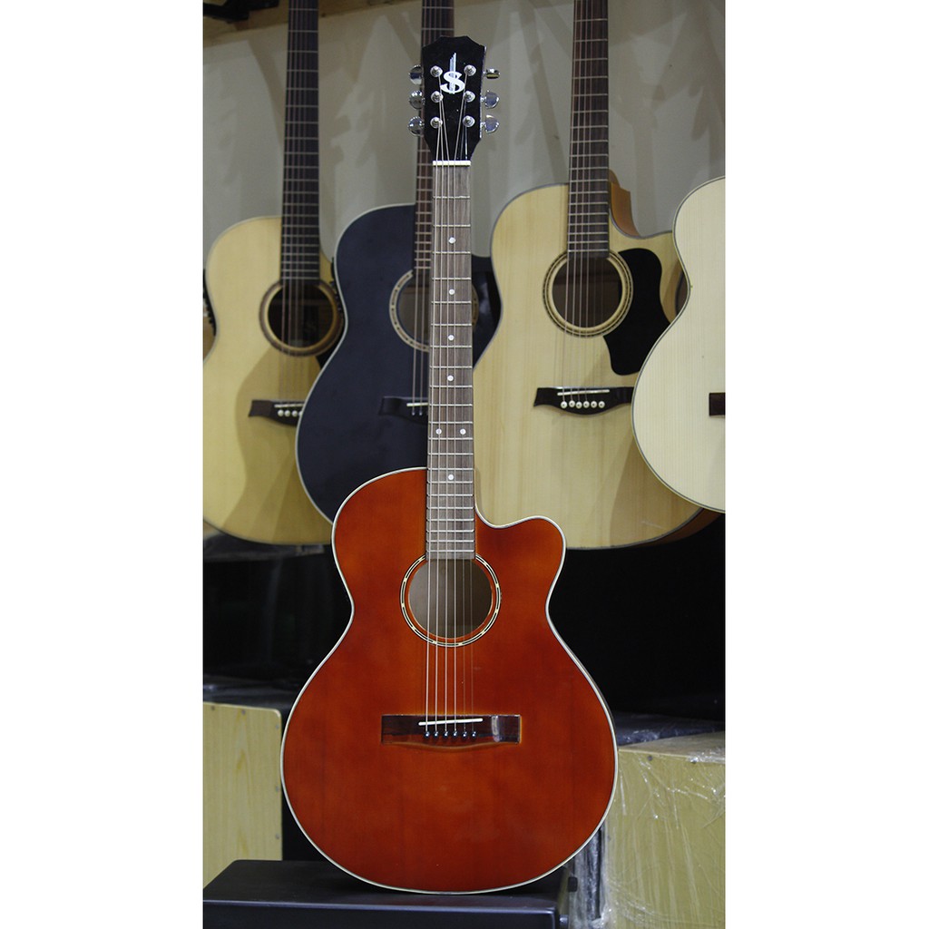 Guitar acoustic có ty + EQ 7545R, giá sinh viên chất lượng