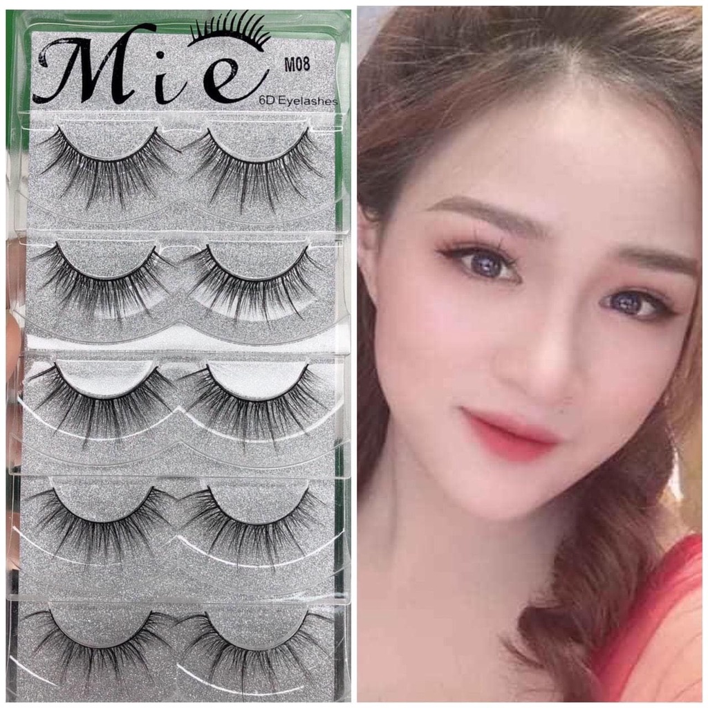 Mi giả Mie 6D tự nhiên siêu đẹp 5 cặp chuyên dùng cho makeup