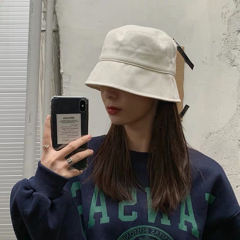 Nón tai bèo che nắng màu trơn dễ phối đồ thời trang xuân hè phong cách Hàn Quốc 2021 cho nữ