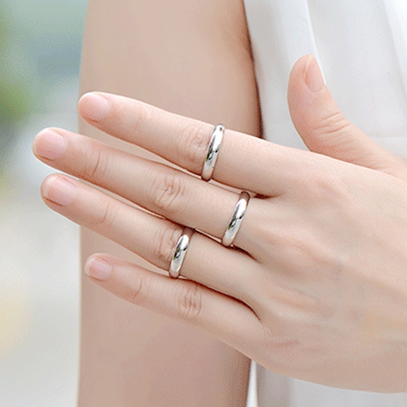 Nhẫn trơn titan cho cặp đôi  bằng thép không gỉ nam nữ unisex PKDANH