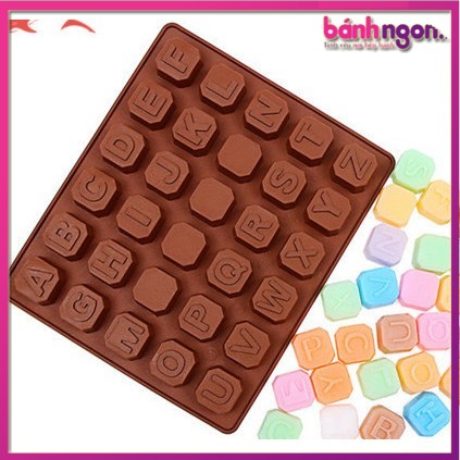Khuôn Silicon Đổ Thạch, Socola Chữ Cái