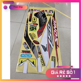  ( Quí khách vui lòng mang ra tiệm cho thợ dán ) Sonic 150 decal đế vàng  cao cấp
