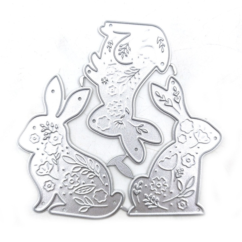 Khuôn Cắt Giấy Kim Loại Hình Thỏ Phục Sinh Xinh Xắn