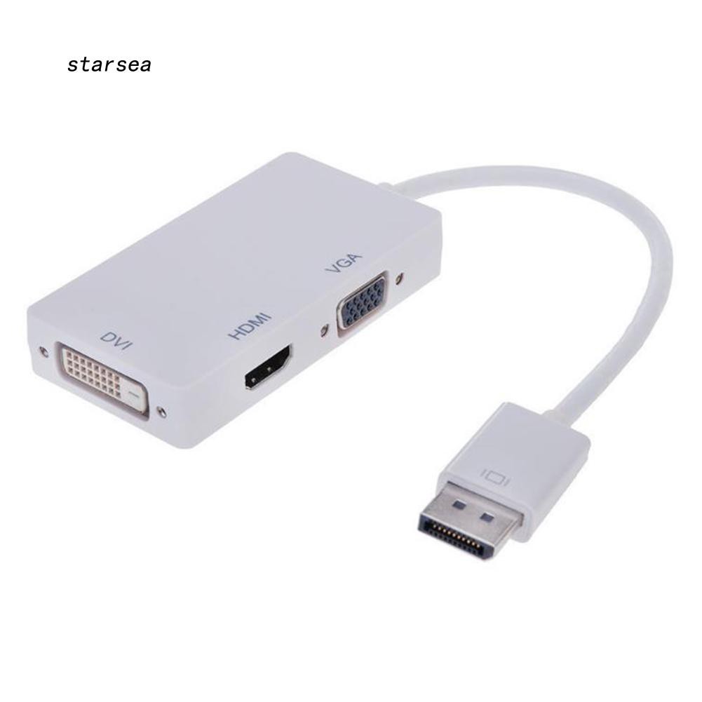 Dây cáp chuyển đổi cổng DP sang HDMI / DVI / VGA 3 trong 1 đa năng