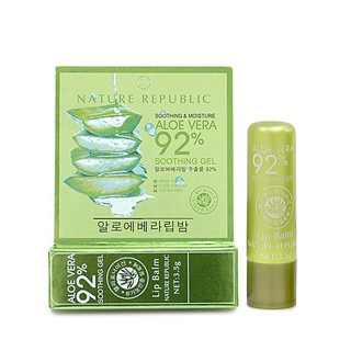 [Rẻ vô đối] Son dưỡng lô hội Aloevera 92% không màu mềm, mịn môi Cao Cấp