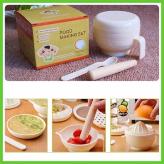 Bộ 07 dụng cụ chế biến thức ăn dặm cho bé trai bé gái sơ sinh -AD7