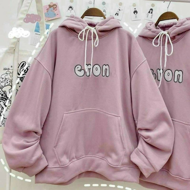 Áo Hoodie ❤ Áo khoác Nỉ Tay Bồng ULZZANG Thêu chữ ERON Unisex Form Rộng - Sayhey Clothing