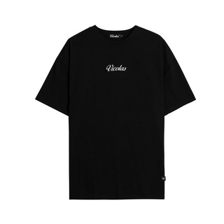 Áo thun unisex cổ tròn vải cotton co giãn thoáng mát basic thêu logo Vicolas - V VICOLAS BASIC TEE
