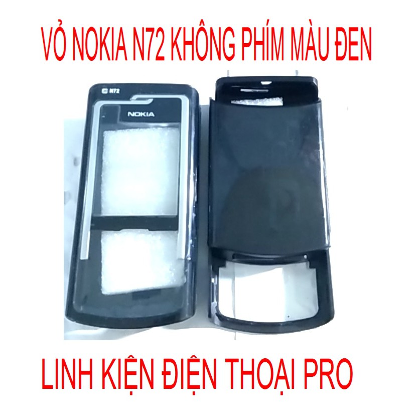 VỎ NOKIA N72 KHÔNG PHÍM MÀU ĐEN