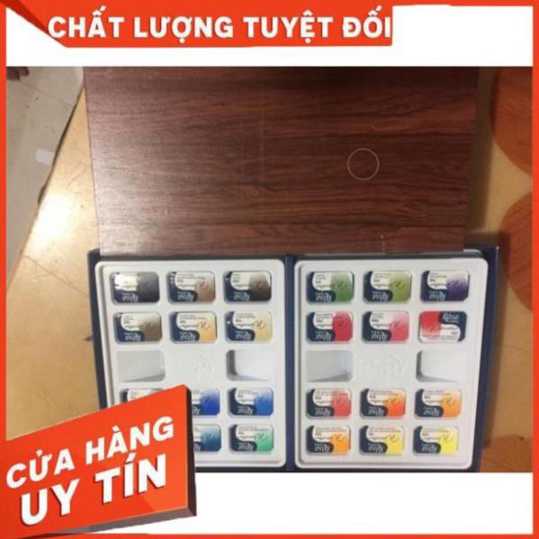 Màu nước viên nén(tặng kèm hộp gỗ)