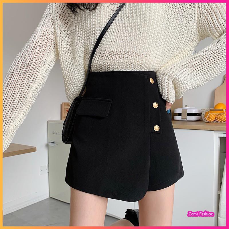 Quần giả váy cạp cao khuy lệch Ulzzang | BigBuy360 - bigbuy360.vn