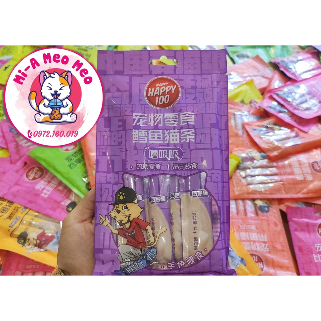 Súp thưởng Wanpy Happy 100 cho Mèo - Nội địa Trung