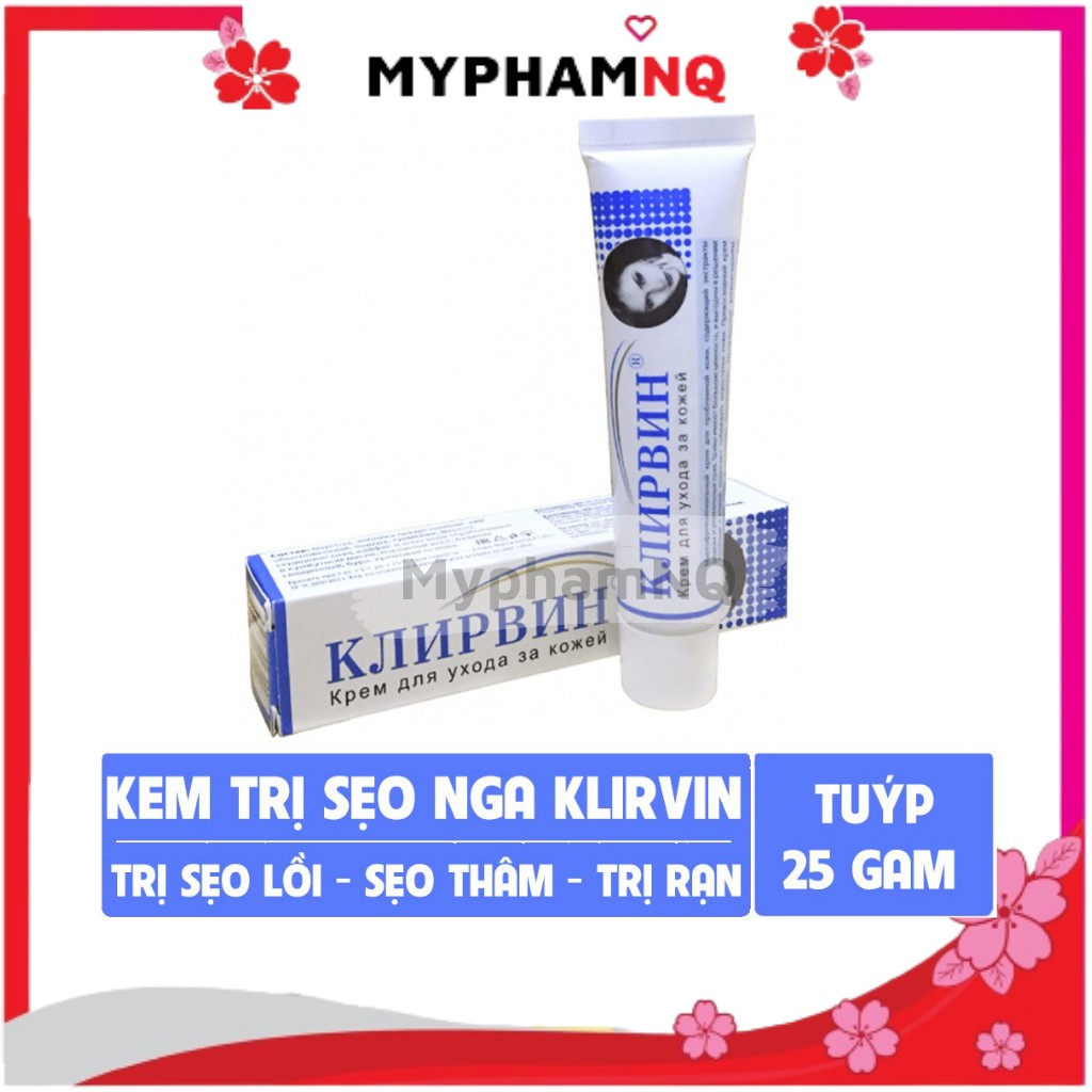 Kem mờ sẹo lồi, lõm, sẹo thâm chỉ trong 2 tháng Klirvin 25g chính hãng Nga - Mypham NQ